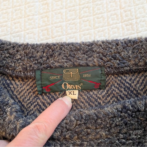 Orvis XL Blue Heather Fleece Pullover - Picture 6 of 8
